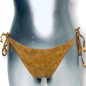 NWT SUNSET BEACH BIKINI BOTTOM NEW W TAGS FAUX SUEDE  WOMEN SIZE XS MEDIUM